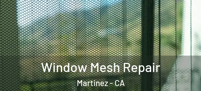  Window Mesh Repair Martinez - CA
